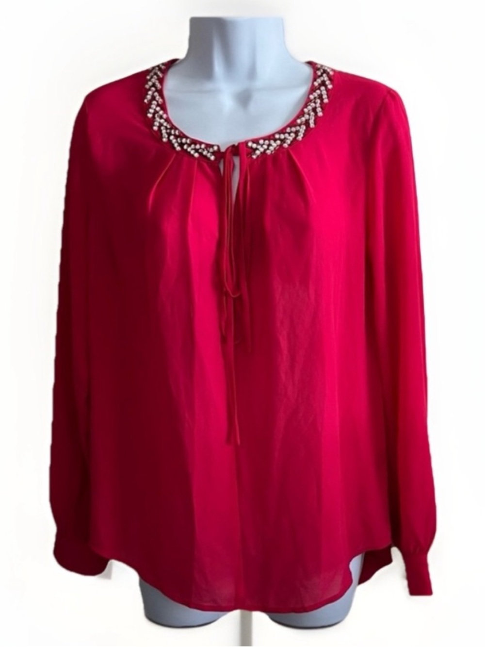 Jealous Tomato Fuchsia Jewel-Collar Blouse